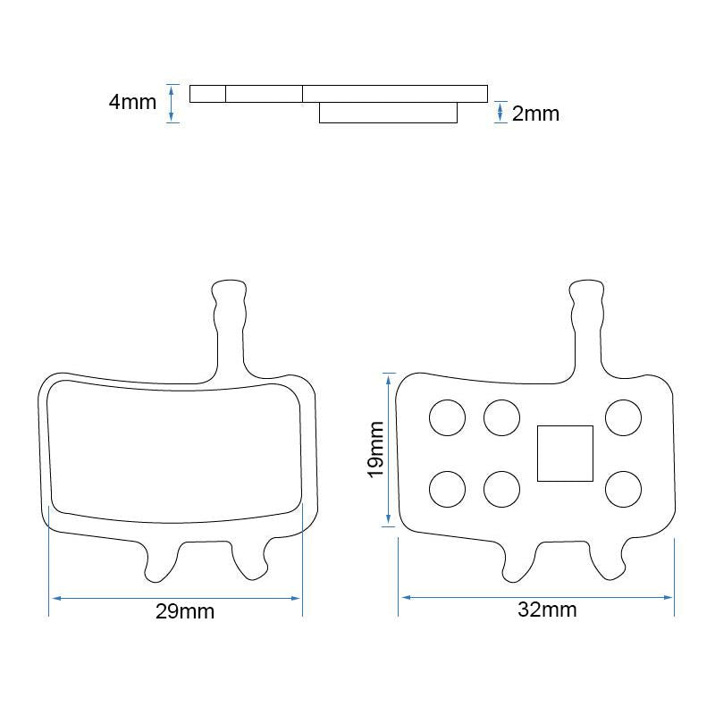 Pastilla de freno RT008-R resina - Juego de 2