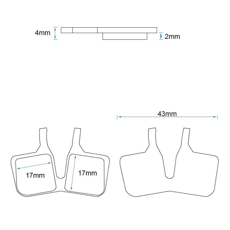 Pastilla de freno RT011-S sinterizada - Juego de 2