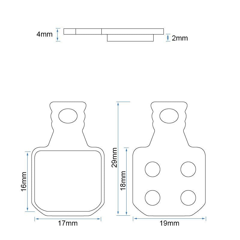 Pastilla de freno RT012-R resina - Juego de 4