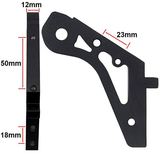 Pieza unión derecha horquilla trasera KuKirin G2 Max