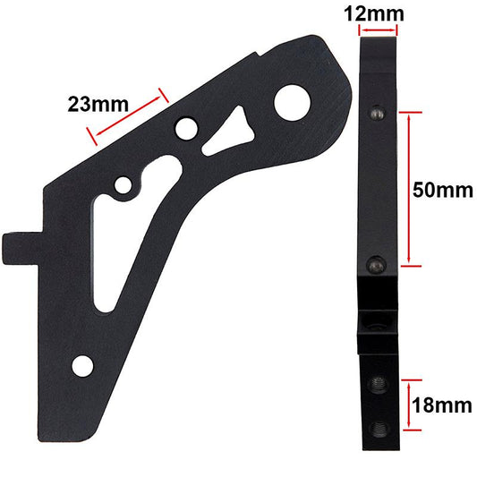 Pieza unión izquierda horquilla trasera KuKirin G2 Max