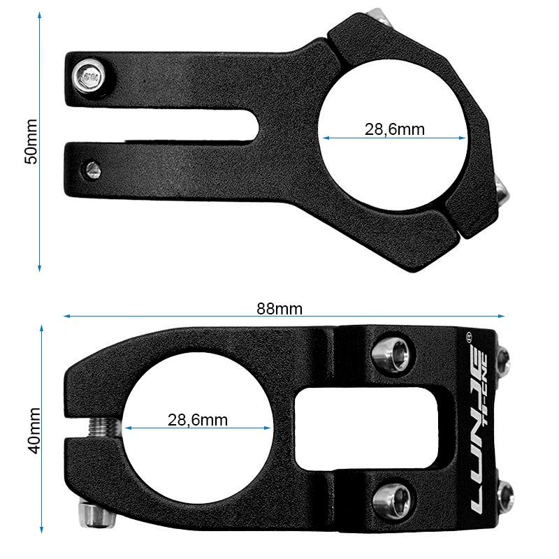 Potencia para manillares de 31,8mm EWPM-001 negro