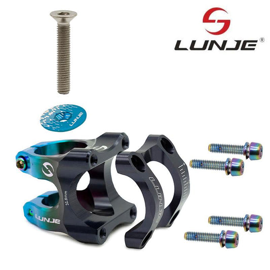 Potencia para manillares de 31,8mm negro-azul