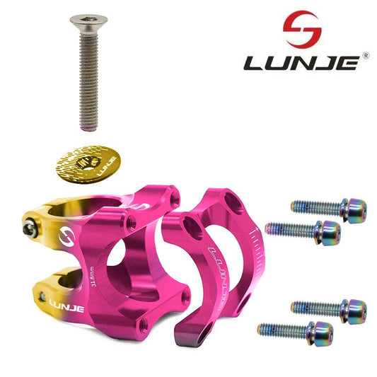 Potencia para manillares de 31,8mm rosa-amarillo