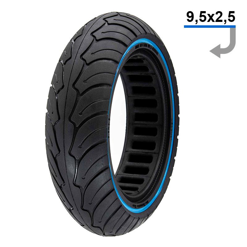 Rueda maciza ultraligera 9,5x2,5 azul para NIU
