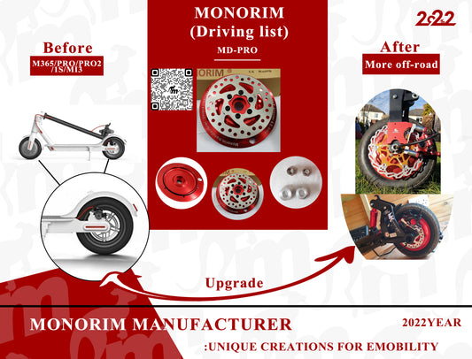 Kit tapa para motor xiaomi y posibilidad de hacer traccion trasero(MONORIM)