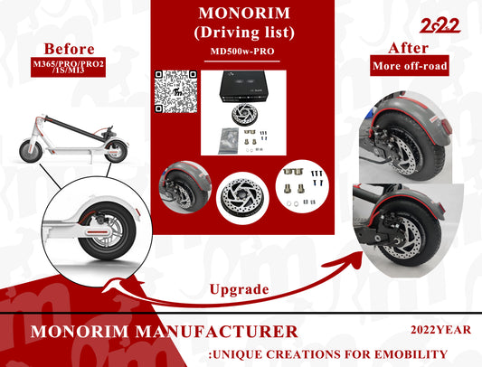 Tapa motor MONORIM 500w especial para chasis del pro