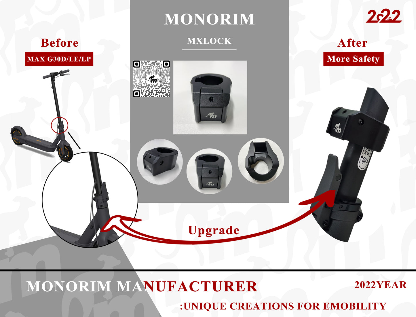 Soporte seguridad cierre NINEBOT MAX G30