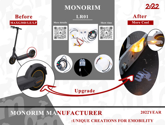Intermitentes para Ninebot G30 e imitaciones (MONORIM)