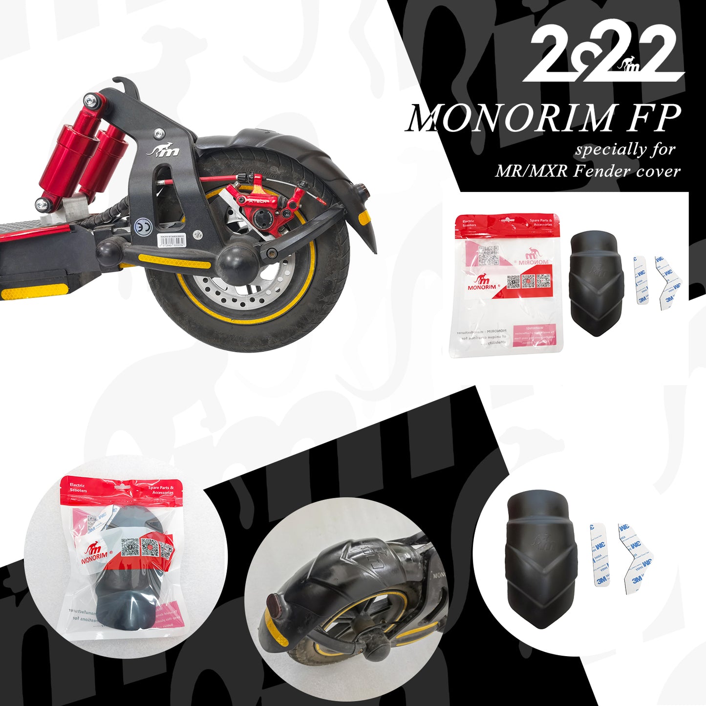 Defensa guardabarros aluminio trasero suspension MONORIM para xioami/ninebot (MONORIM)