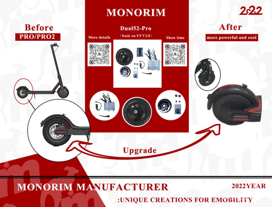 Kit MONORIM 48v para transformacion a motor dual tracción trasera
