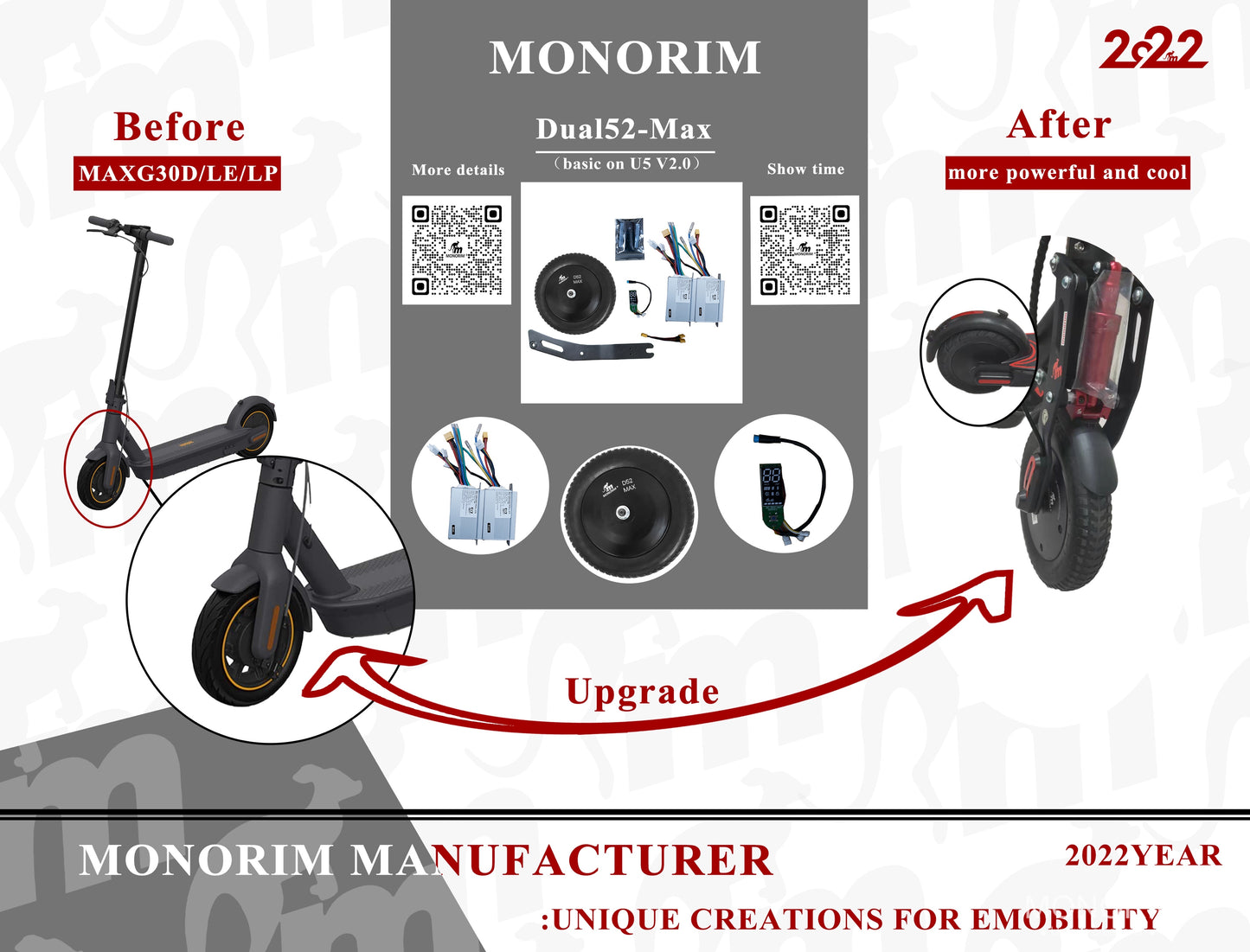 KIT MONORIM 48V POUR TRANSFORMATION EN DOUBLE TRACTION ARRIÈRE