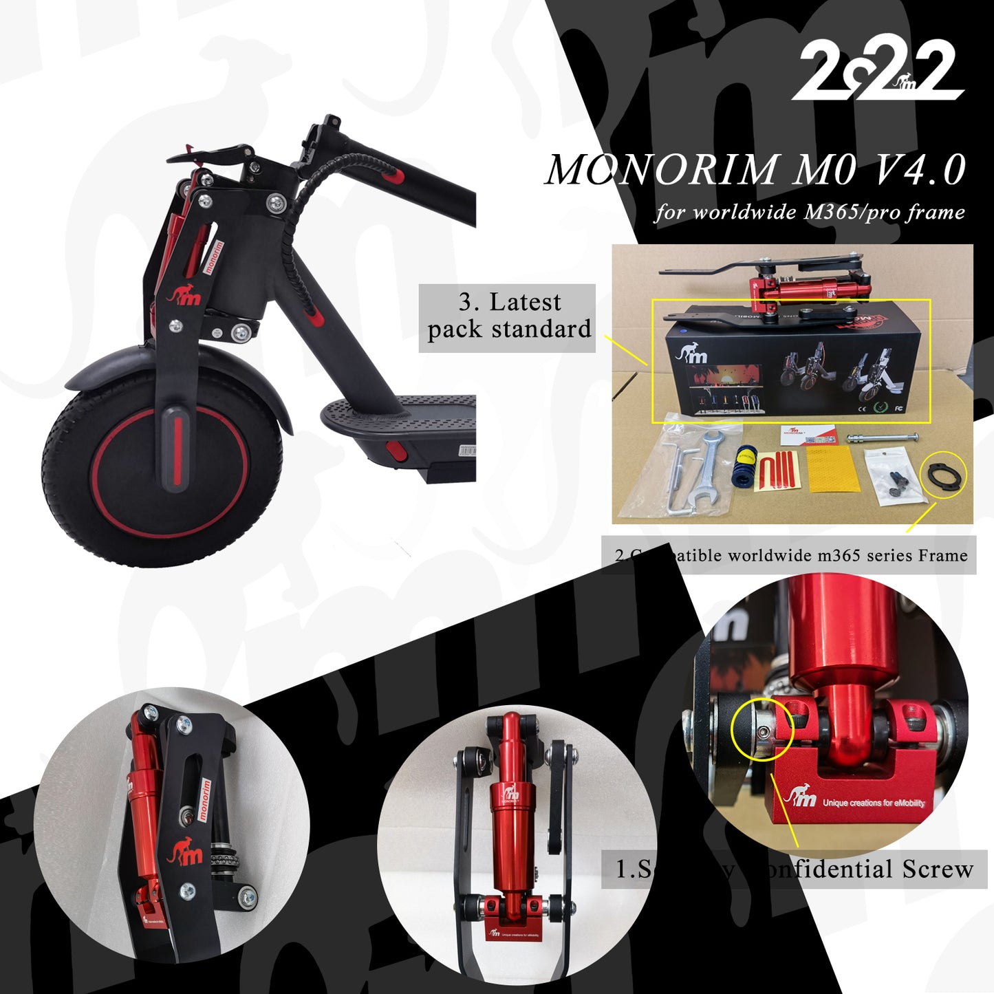 SUSPENSION AVANT MONORIM V4 / POUR XIOAMI STANDARD-PRO