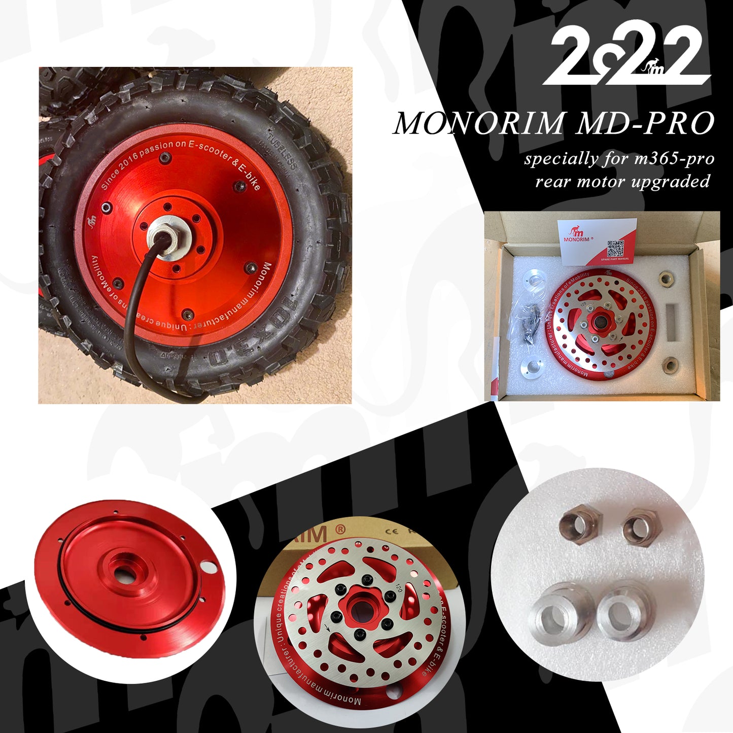 Kit tapa para motor xiaomi y posibilidad de hacer traccion trasero(MONORIM)