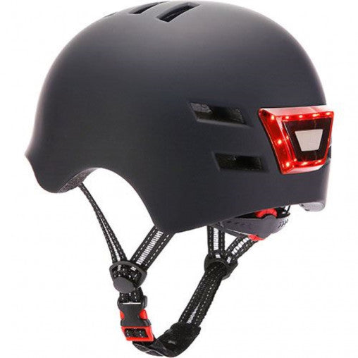 Casco de Bicicleta con LED Integrado y Casco de Ciclismo BMX Patin Casco Patinete Eléctrico Adulto con luz Trasera Ajustable Movilidad Urbana Bici Deporte CPSC y Certificado CE para Hombres y Mujeres