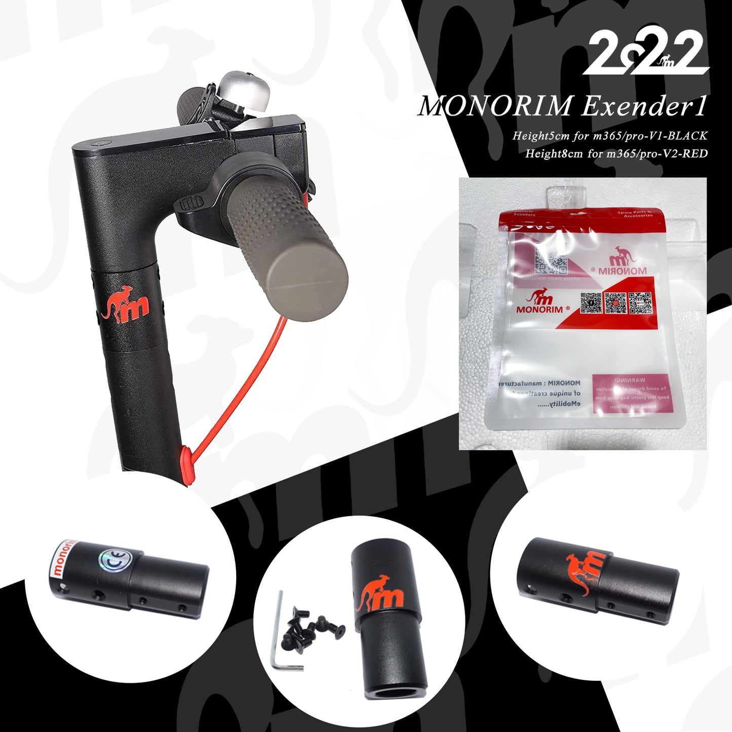 Alzador de mástil para Xiaomi 5cm o 8 cm (MONORIM)