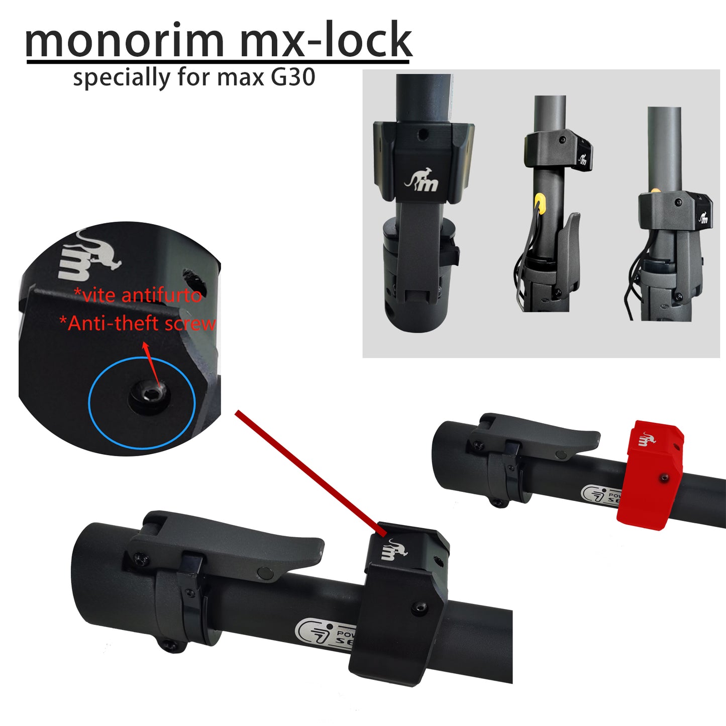 Soporte seguridad cierre NINEBOT MAX G30