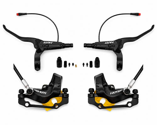 Frenos hidraulicos Nutt 4 pistones Kamikaze K1 / Plus / Lite ( Kit de Instalación completo )