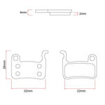 RS001-R pastilla resina para pinza xtech [Ewheel] - 2 juegos