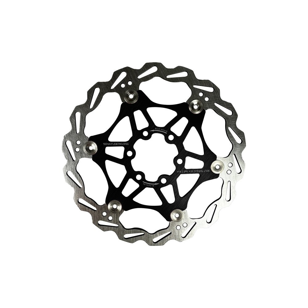 Disco de freno flotante 160 mm separación 44 mm (2 colores) (Negro)