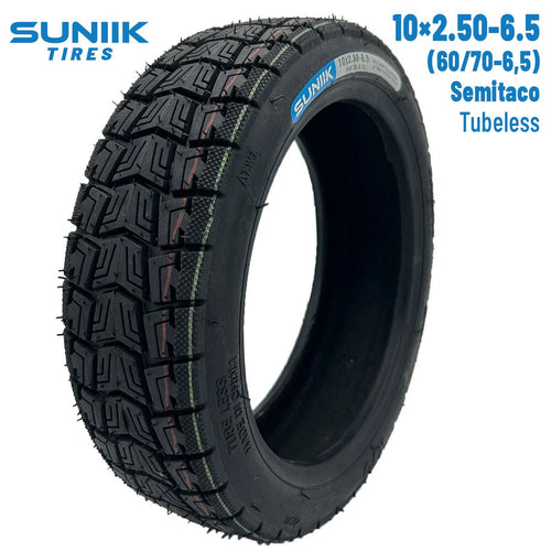 Neumático rueda cubierta Tubeless 10x2,5-6,5 Semitaco [Suniik]