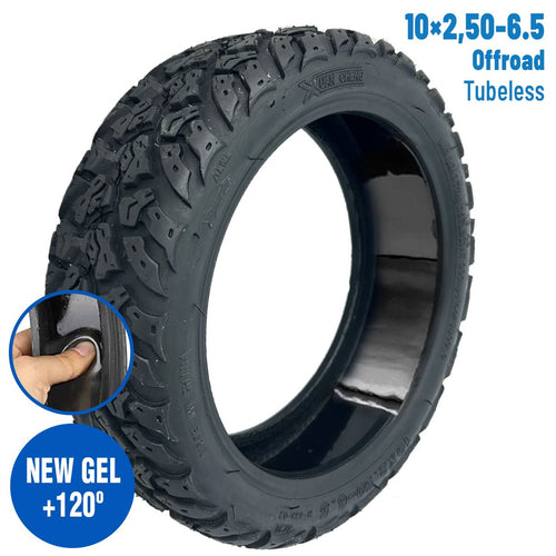 Neumático rueda cubierta 10x2,50-6,5 Offroad Tubeless (Con gel antipinchazos) [Xuancheng]