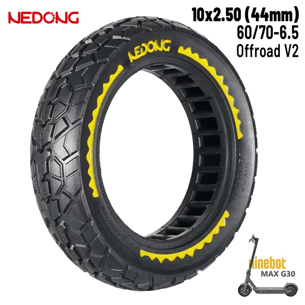 Rueda maciza roja 10×2,5-6,5 – Offroad (44MM) [Nedong]