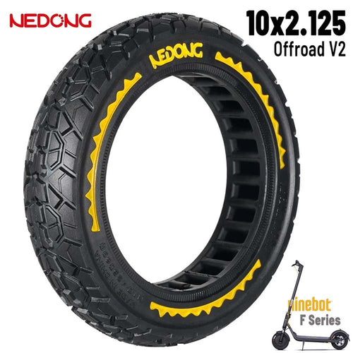 Rueda maciza amarilla offroad 10x2,125-6,5 42,5mm [Nedong]