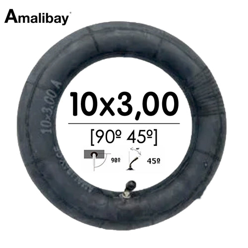 Cámara de aire 10x3 - 255x80 (válvula 90º 45º) [Amalibay]