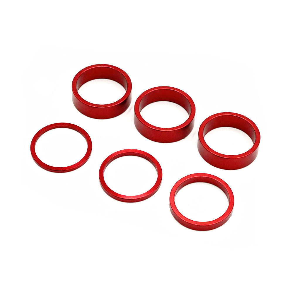 Anillos elevadores de manillar rojo/oro/azul/negro x6 piezas (Rojo)