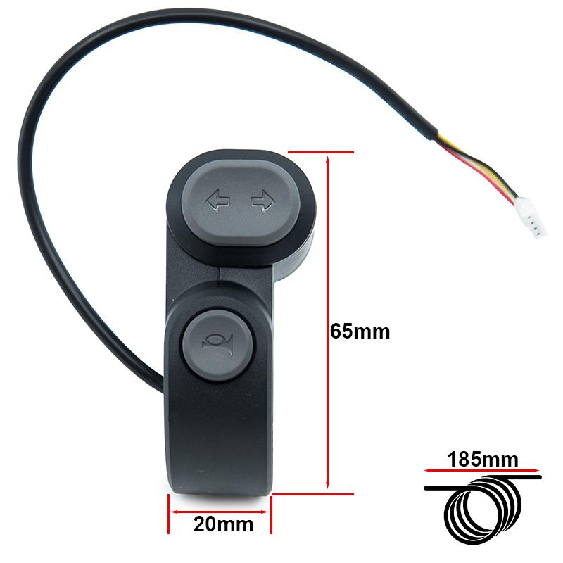 Botonera con Intermitentes y claxon con conector JST ZH 20cm Ninebot MAX G2 E [Ninebot]