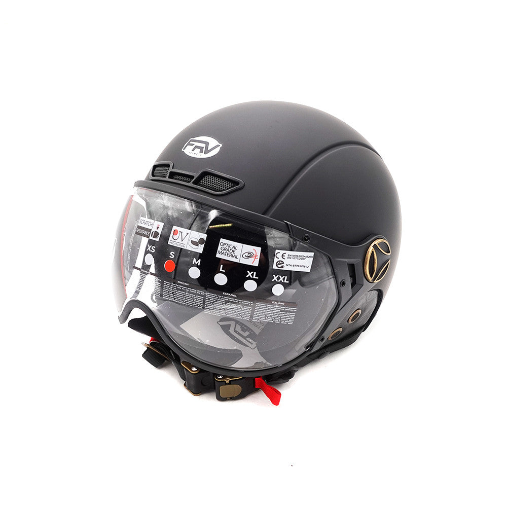 Casco JET  negro mate (talla S a XL)