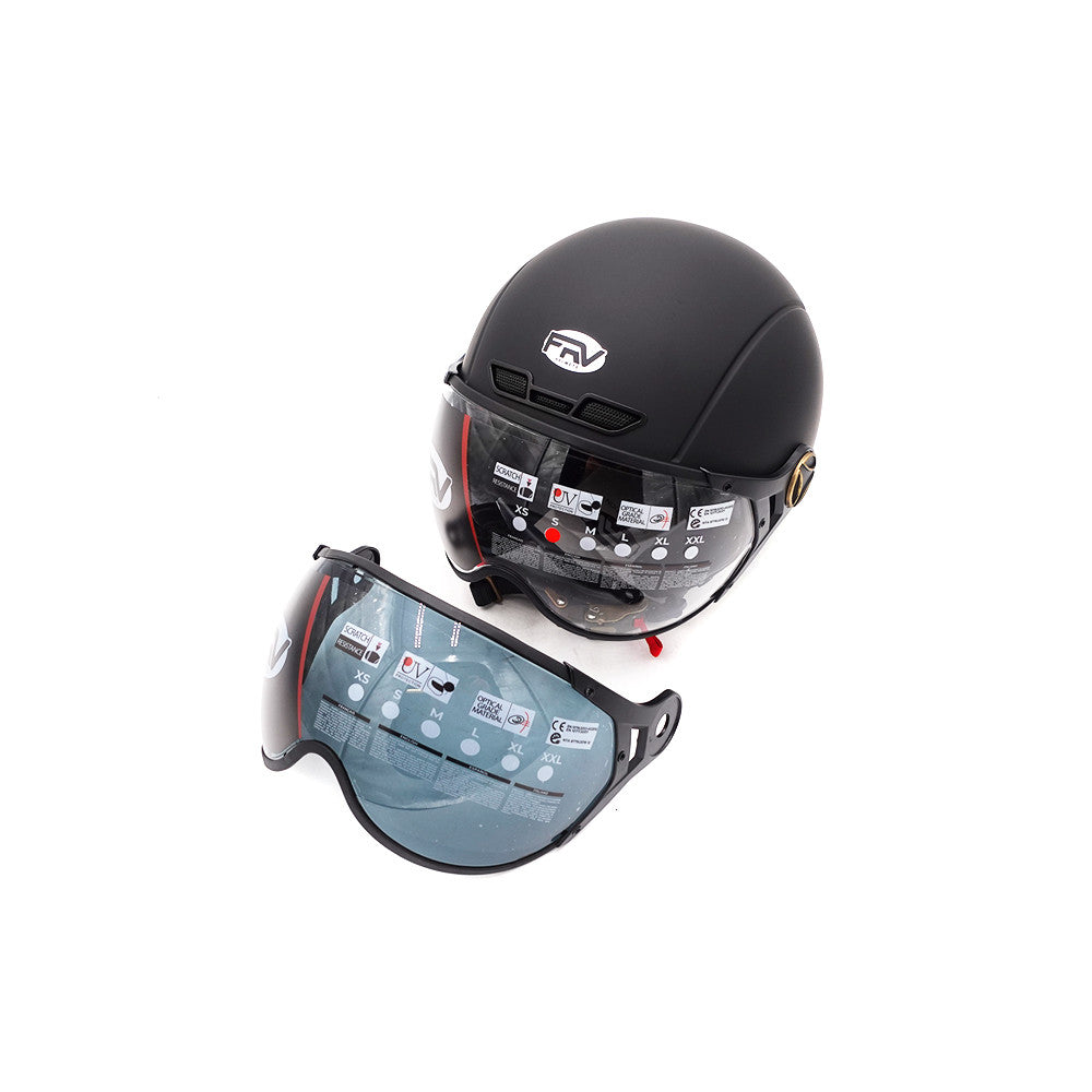 Casco JET  negro mate (talla S a XL) (S)