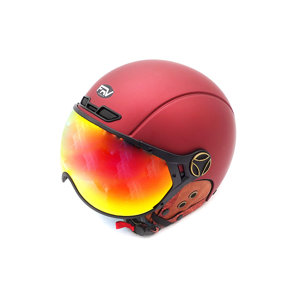 Casco JET  burdeos mate (talla S a XL)
