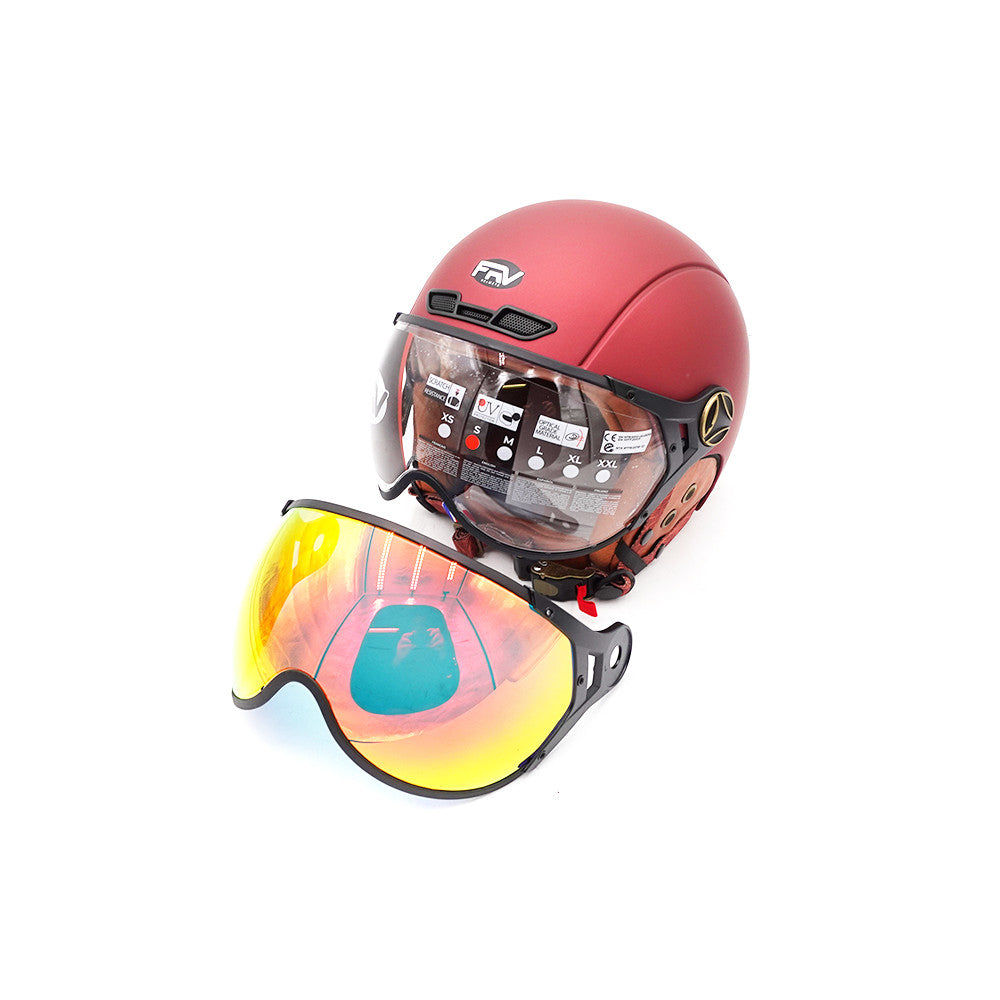 Casco JET  burdeos mate (talla S a XL) (XL)