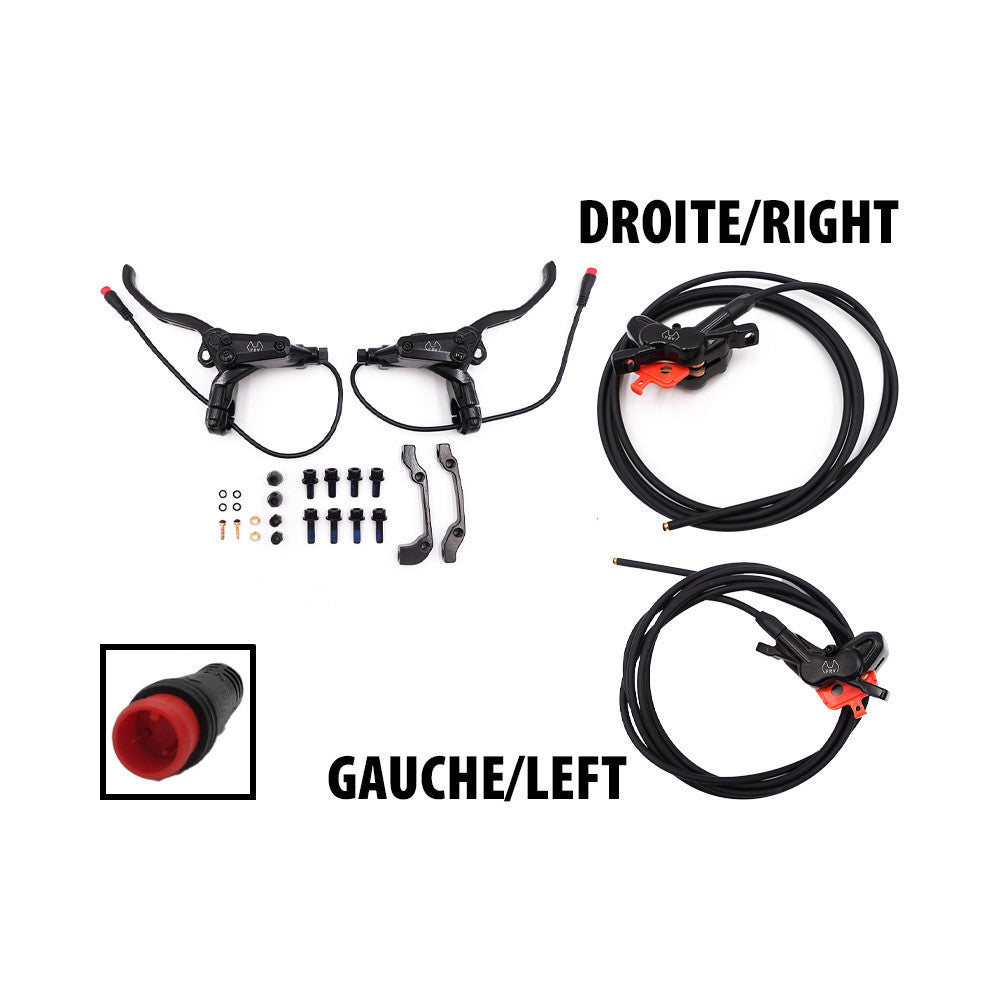 Kit Freno Hidráulico 4 Pistones  Conector Estanco (1x Izquierdo + 1x D
