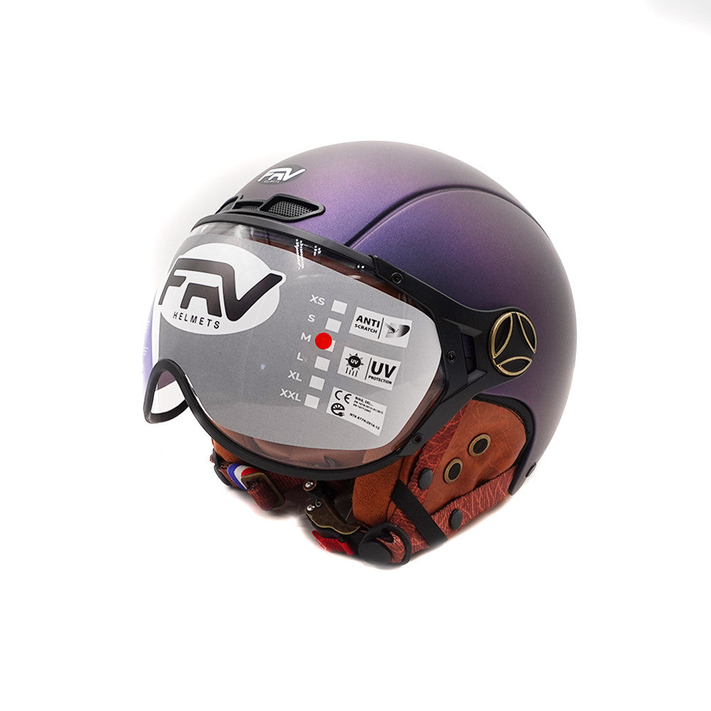 Casco JET camaleón azul mate (tallas XS a XXL) (XL)