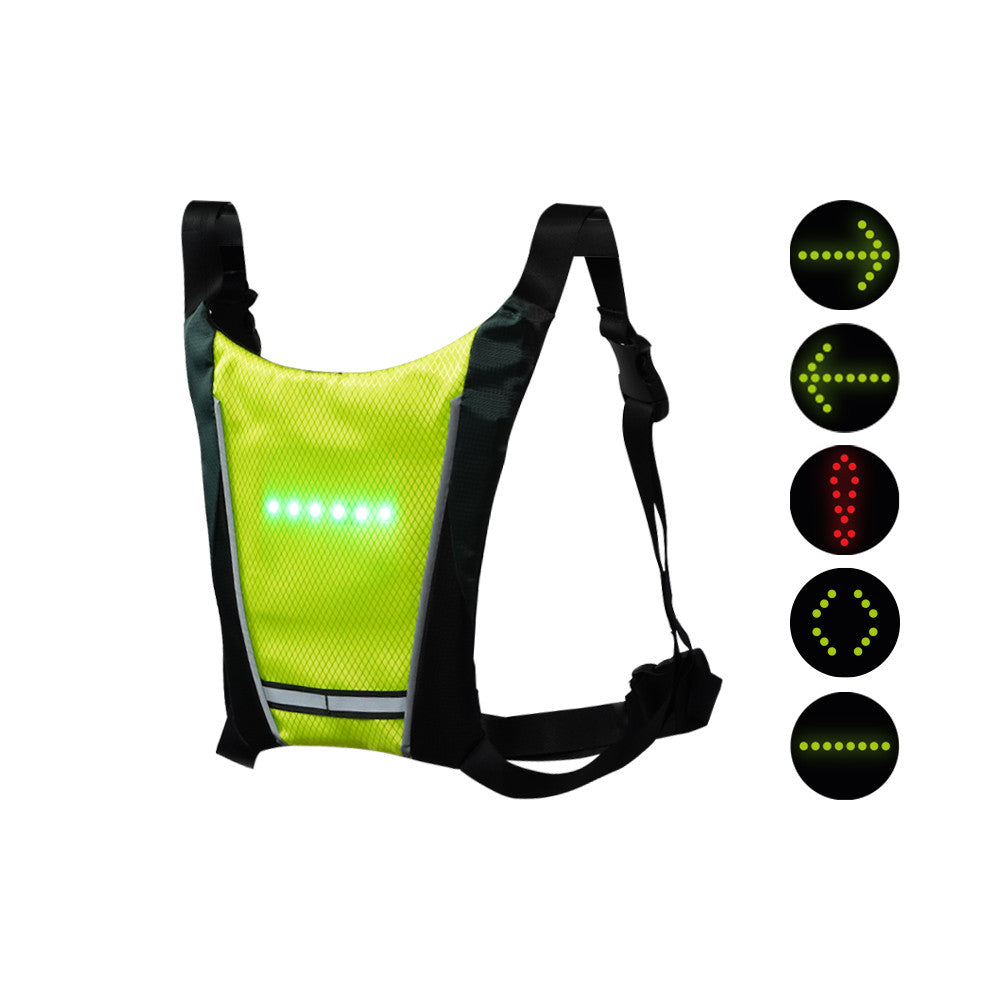 Chaleco de advertencia LED amarillo con mando a distancia