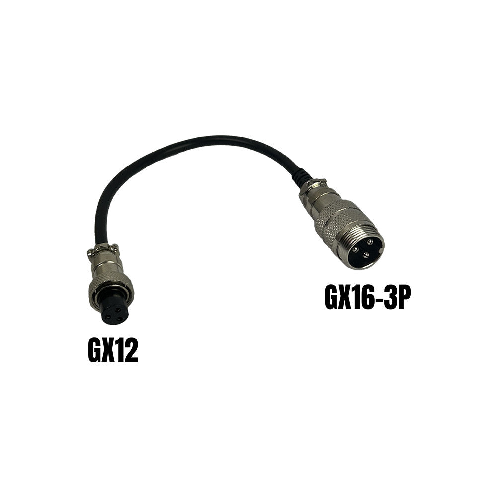 Adaptador de GX16-3P macho a GX12-3P hembra