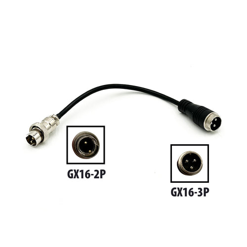 Adaptador Nami de GX16-3P a GX16-2P