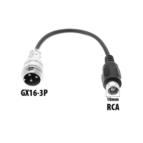 Adaptador de GX16-3P a RCA de 10 mm
