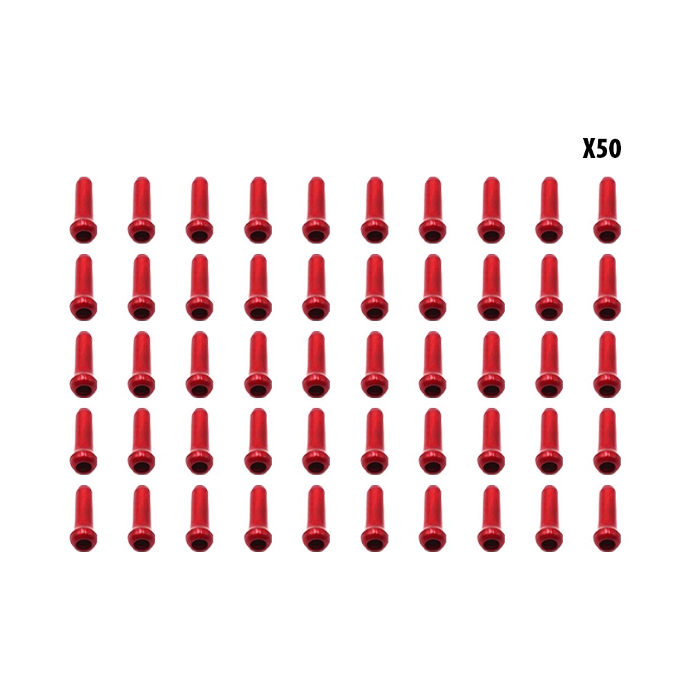 Topes de cable rojos x50 uds