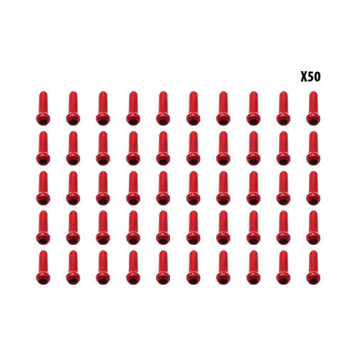 Topes de cable rojos x50 uds