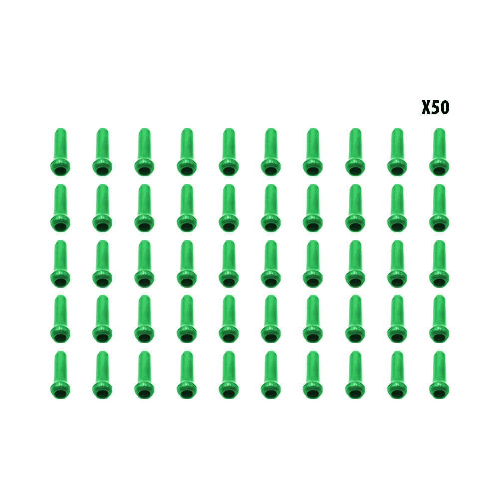 Topes de cable verdes x50 uds