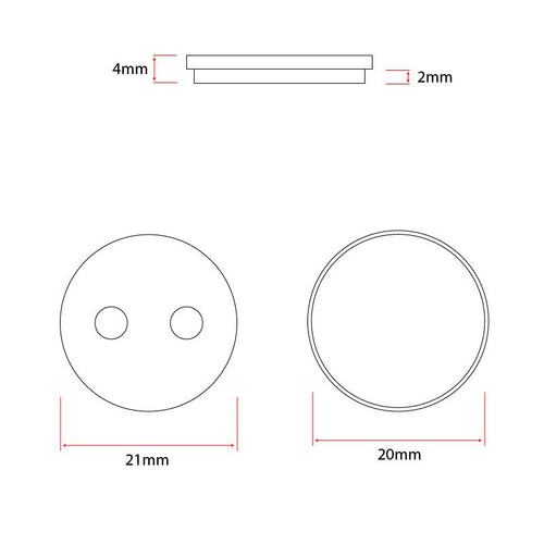 CS001-R pastilla resina 20mm para Xiaomi - 2 juegos