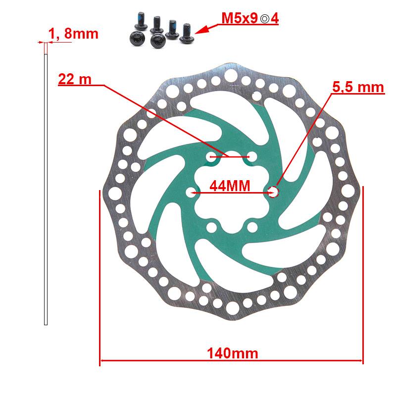 Disco de freno R6.1 140mm 6H