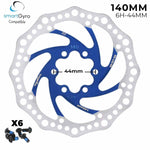 Disco de freno 140mm azul (Smartgyro / Kugoo y similares) - Dentado (6H -44MM)