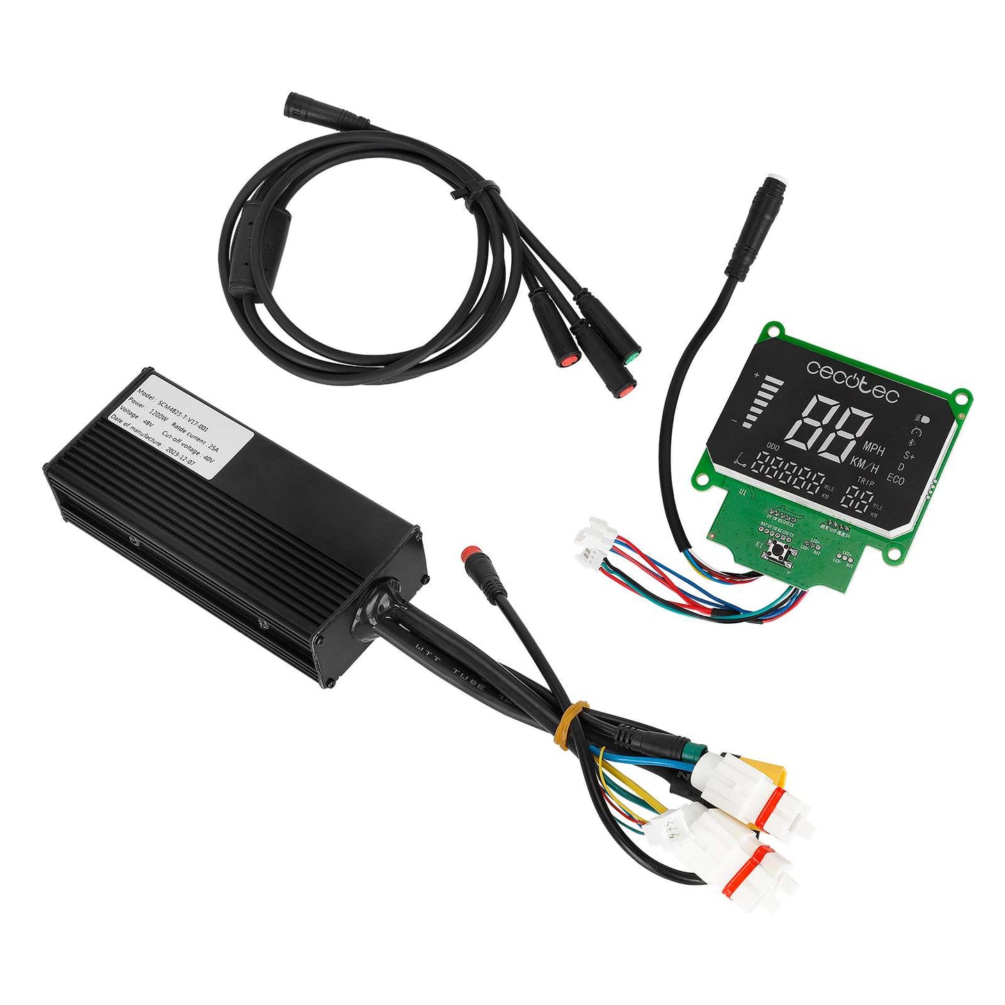 DUCATI 48V 1200W Display y Controller con Conjunto de Cables para Freno Único con Conector C18