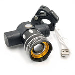 Phare LED rechargeable avec support de guidon