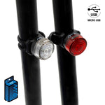 Juego de luces led frontal y trasera recargable EWL001